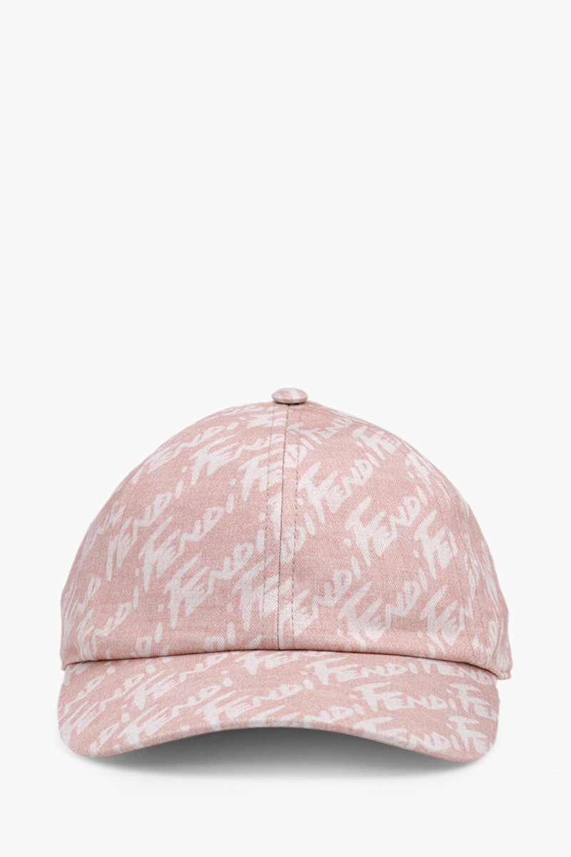 FENDI All Over 'Fendi Brush' Logo Baseball Cap in Pink 0