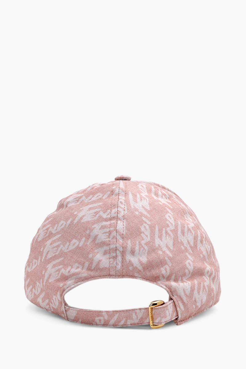 FENDI All Over 'Fendi Brush' Logo Baseball Cap in Pink 1