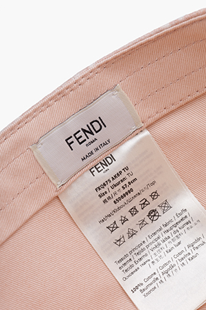 FENDI All Over 'Fendi Brush' Logo Baseball Cap in Pink 3