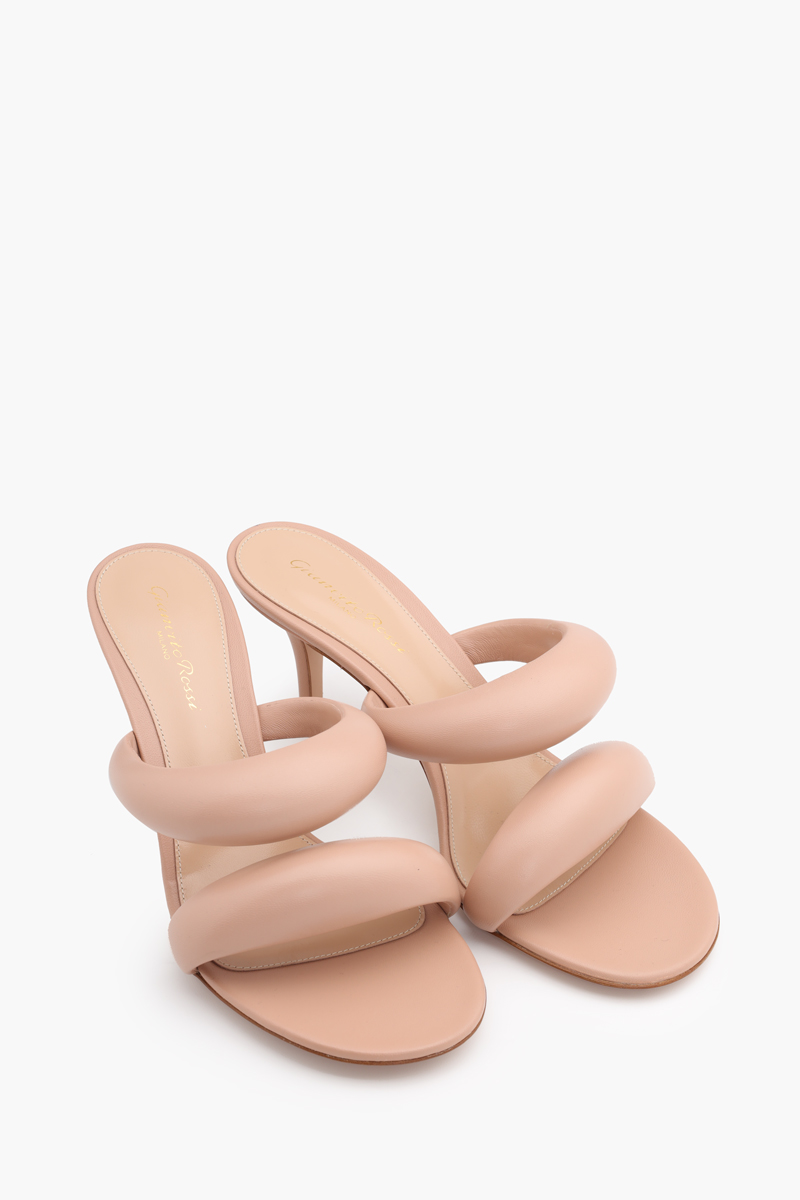 GIANVITO ROSSI Women Bijoux Slide Sandals 70mm in Peach Nappa Leather 1