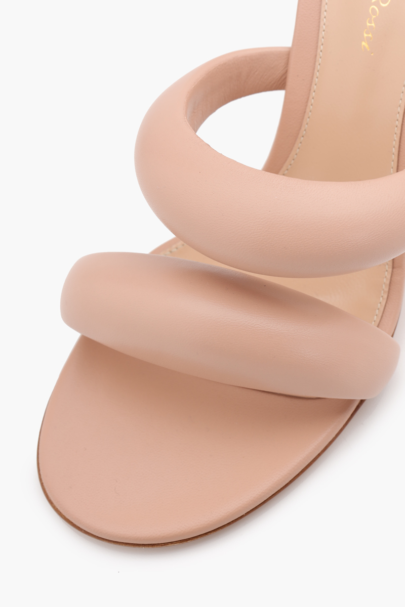 GIANVITO ROSSI Women Bijoux Slide Sandals 70mm in Peach Nappa Leather 4