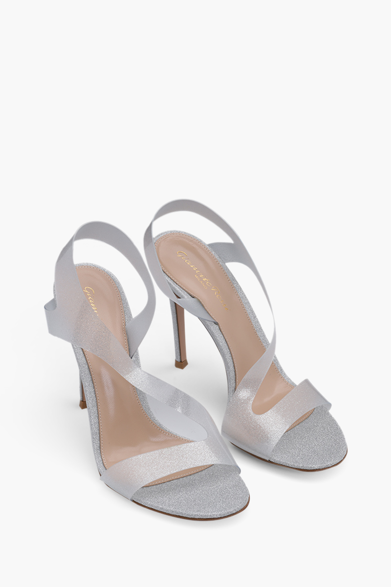 GIANVITO ROSSI Women Metroplois Stiletto Heel Sandals 105mm in Silver 1