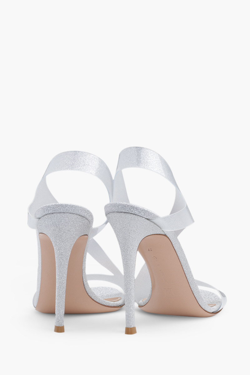 GIANVITO ROSSI Women Metroplois Stiletto Heel Sandals 105mm in Silver 2