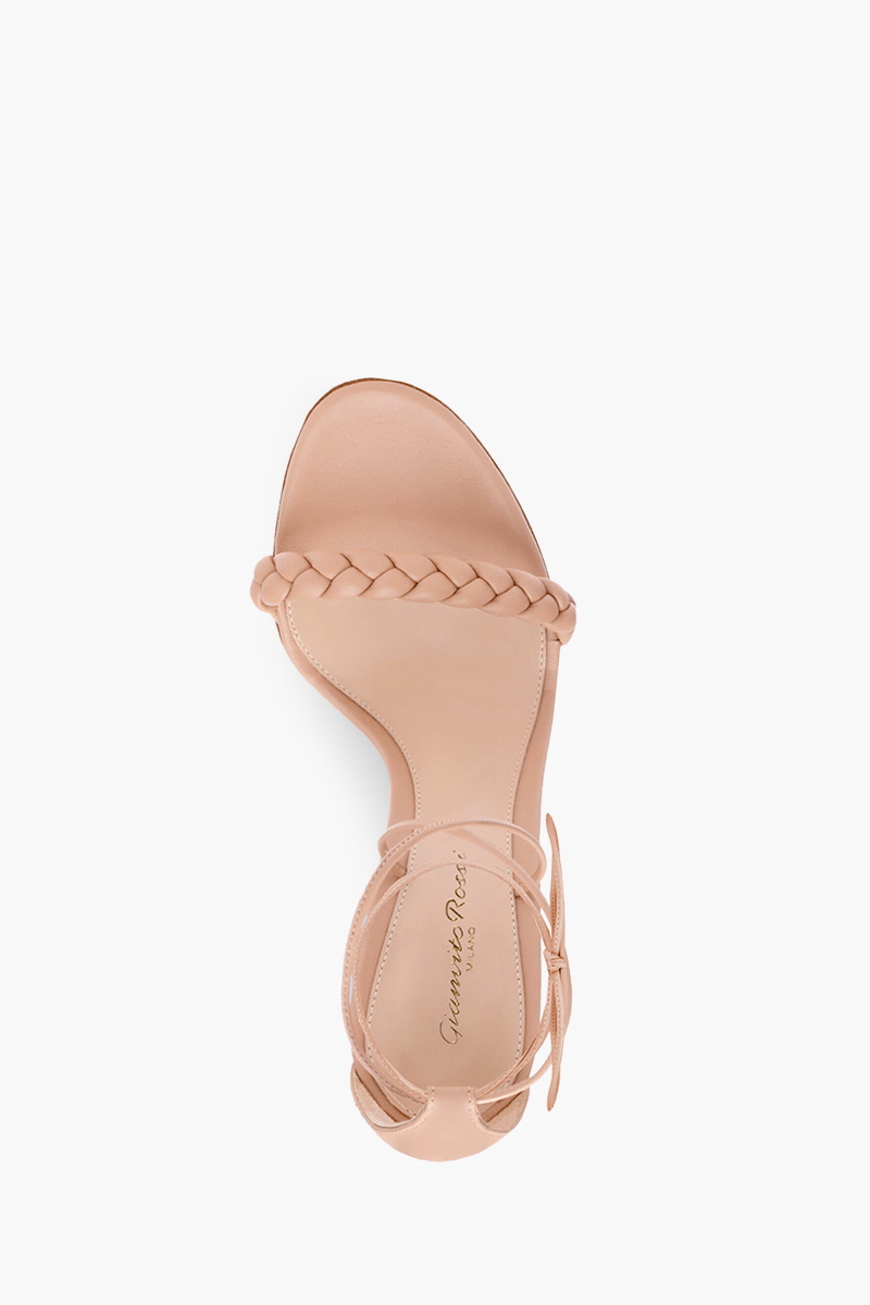 GIANVITO ROSSI Women Leomi Lace Up Sandals 105m in Peach Nappa 3