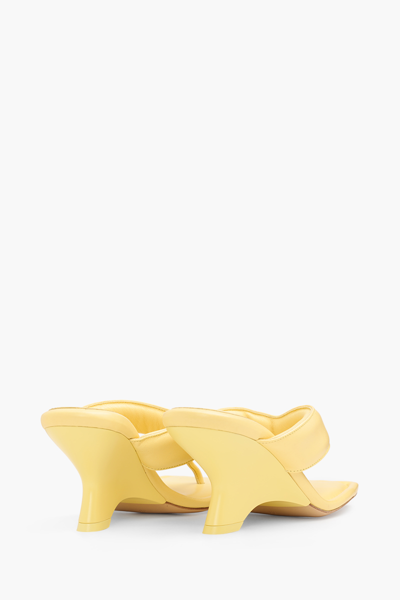 GIA BORGHINI Women Gia 6 Puffy Sandals 7cm in Butter Yellow Nappa Leather 2