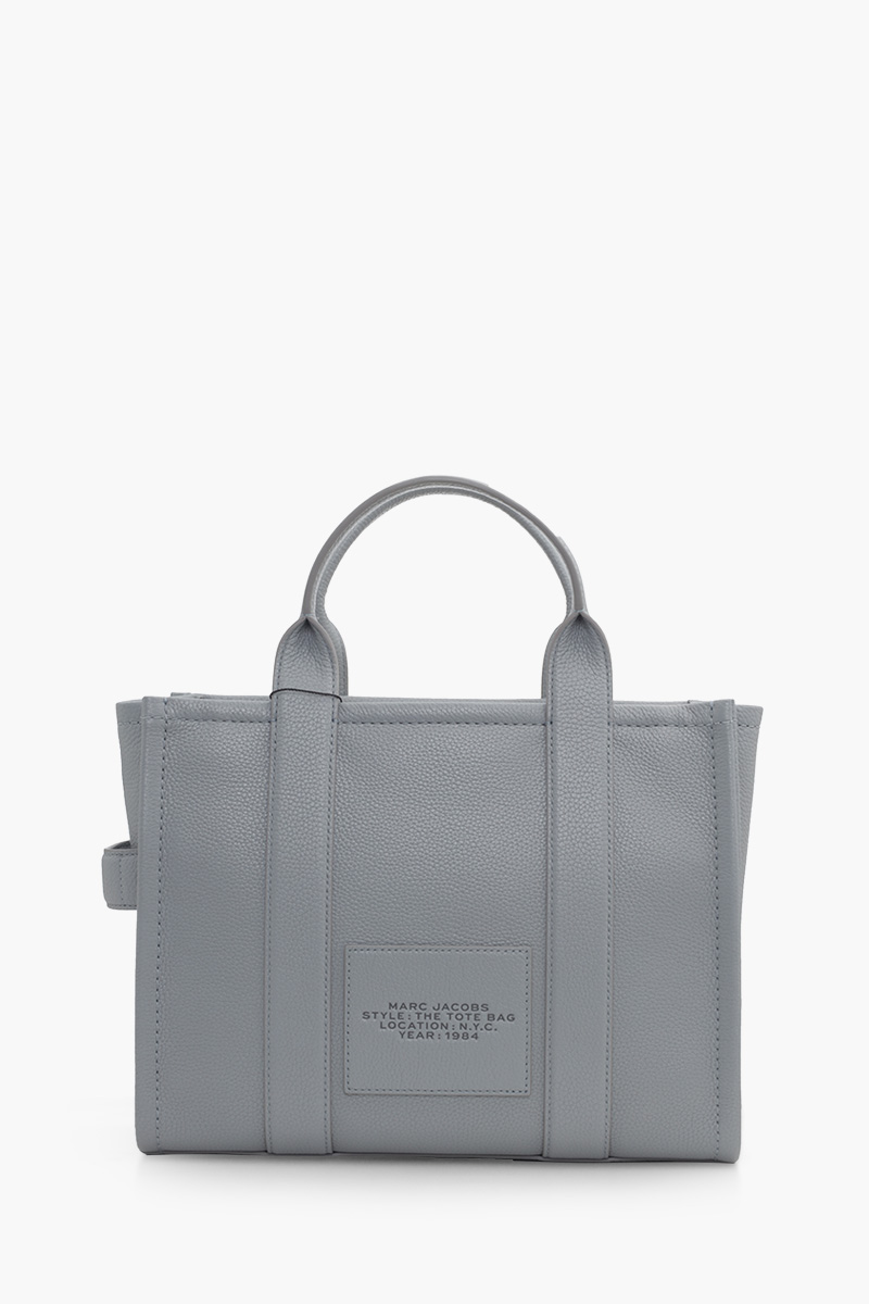 MARC JACOBS Small The Leather Tote Bag in Wolf Grey 1