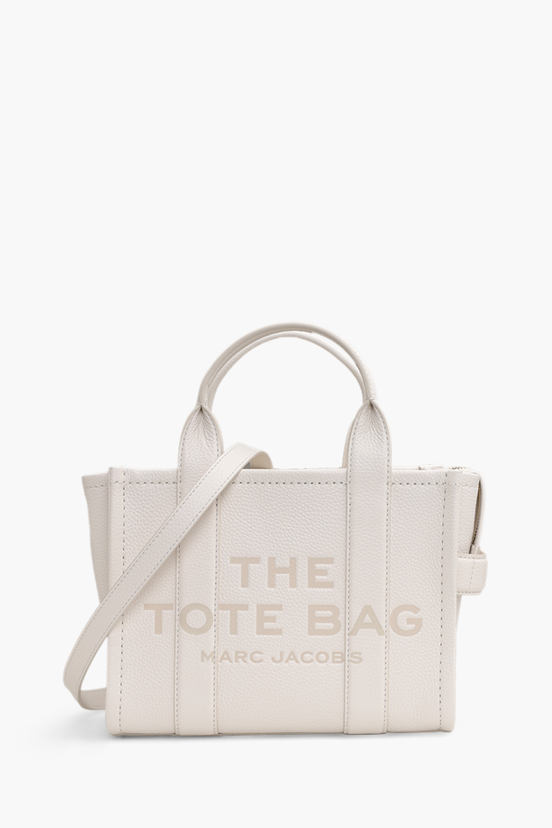 MARC JACOBS Mini Traveler Tote Bag in Cotton/Silver Leather 0