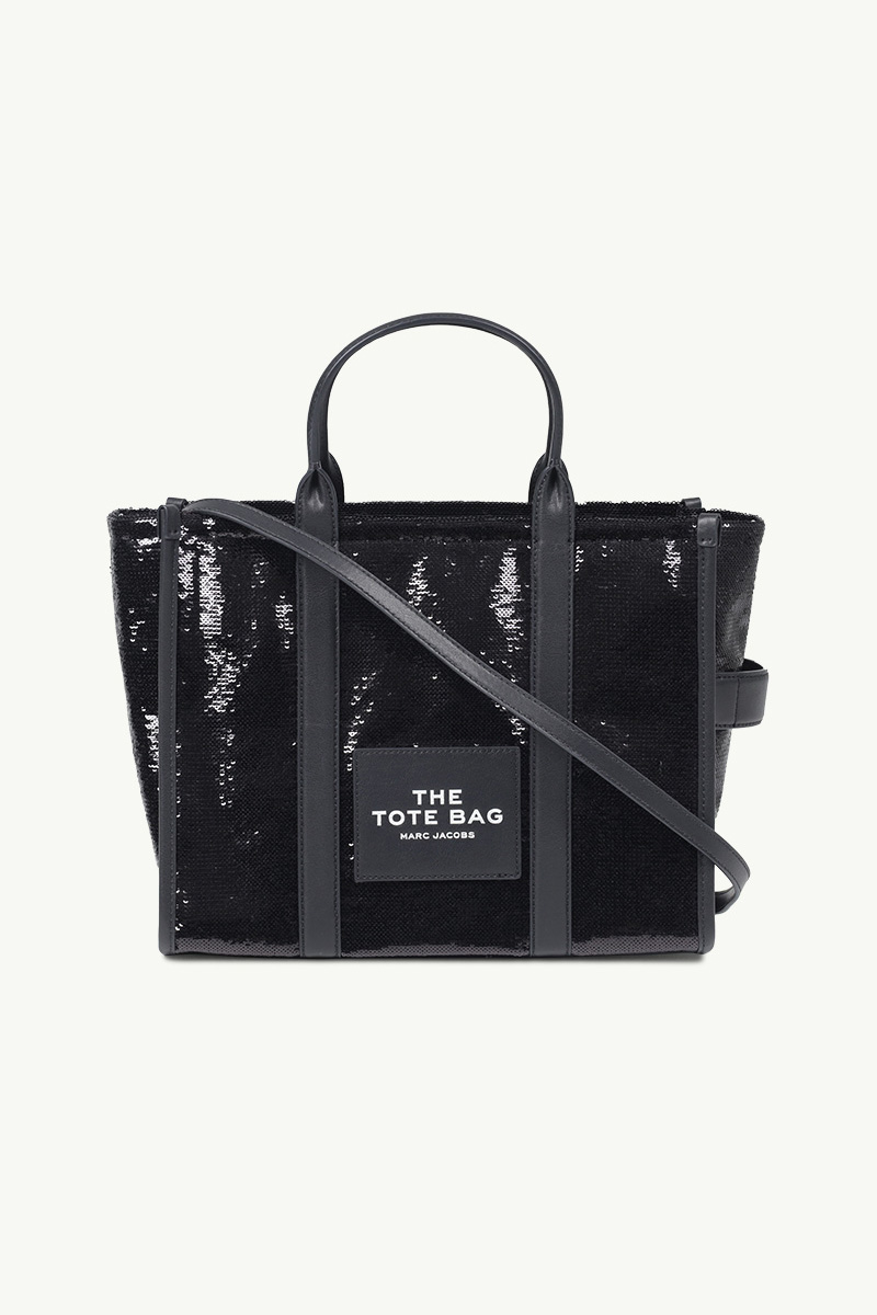 MARC JACOBS Medium The Sequin Tote Bag in Black 0