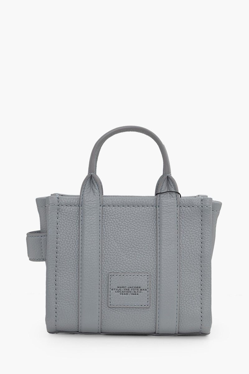 MARC JACOBS The Leather Crossbody Tote Bag in Wolf Grey 1