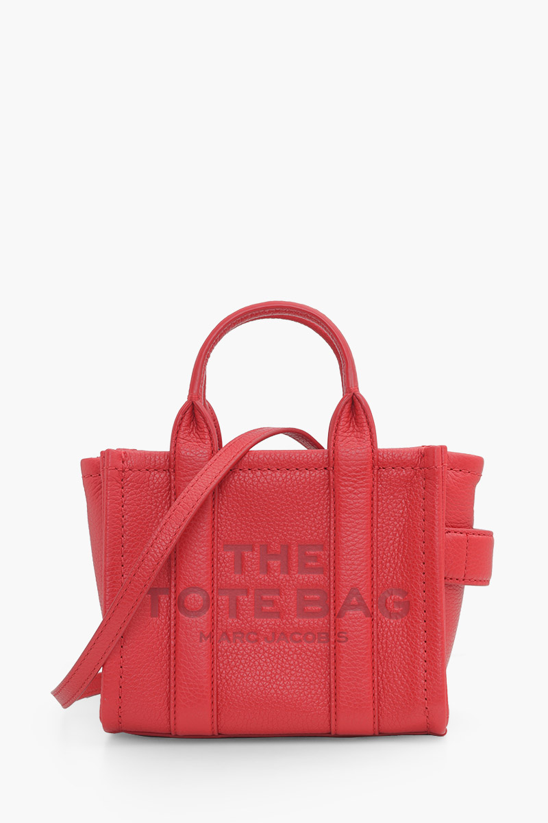 MARC JACOBS The Leather Crossbody Tote Bag in True Red 0