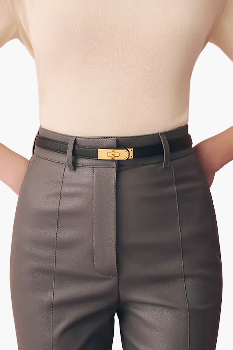 HERMÈS Kelly 18 18mm Belt in Black Epsom Calfskin RGHW 1