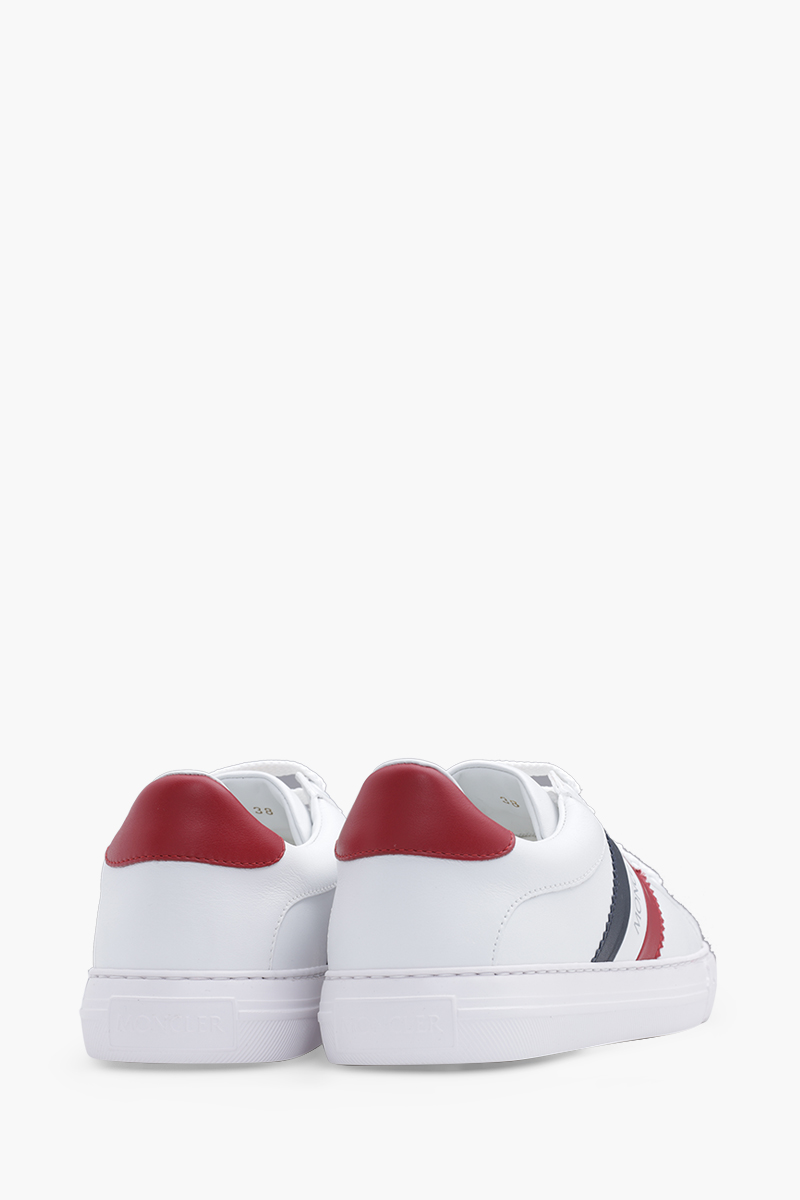 MONCLER Women Ariel Tennis Sneakers in White with Iconic Band 2