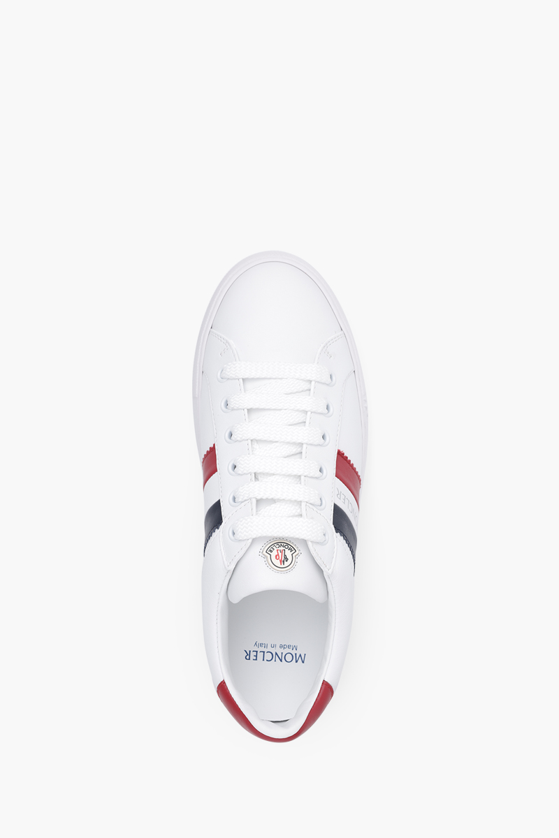 MONCLER Women Ariel Tennis Sneakers in White with Iconic Band 3