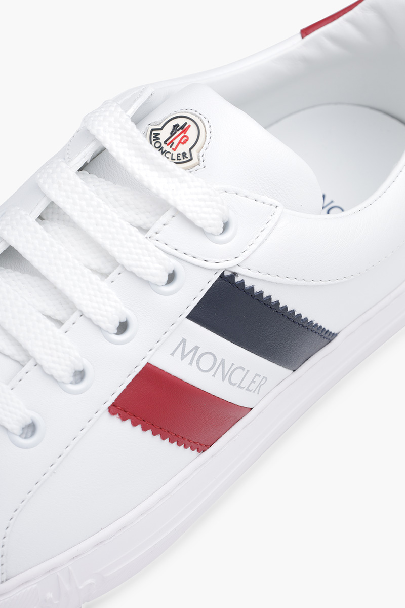 MONCLER Women Ariel Tennis Sneakers in White with Iconic Band 4