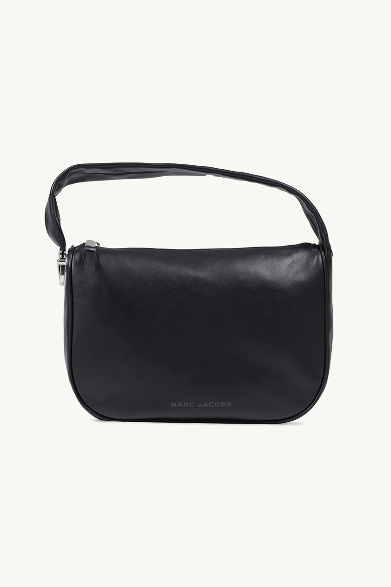 MARC JACOBS Medium The Pushlock Shoulder Bag in Black Leather 0