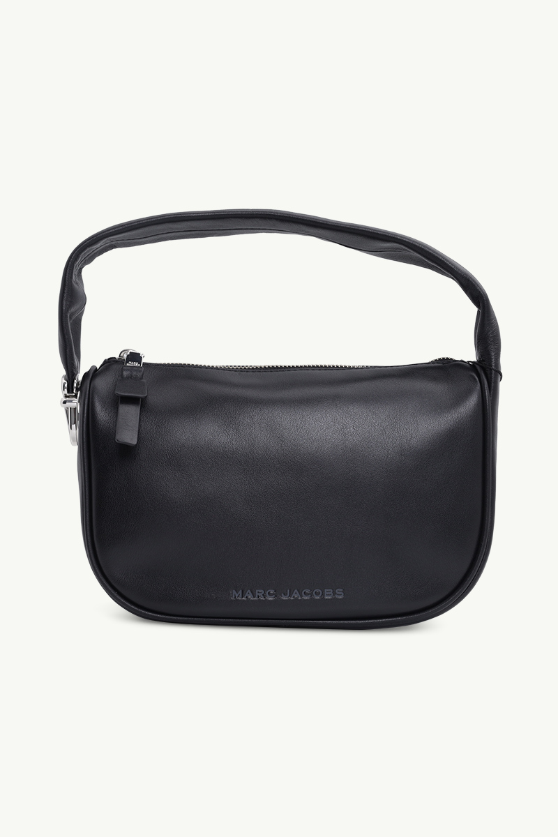 MARC JACOBS Mini The Pushlock Hobo Bag in Black Leather 0