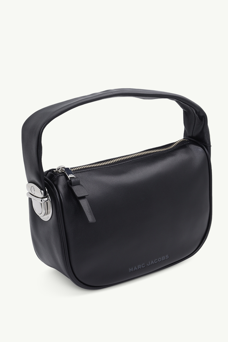 MARC JACOBS Mini The Pushlock Hobo Bag in Black Leather 2