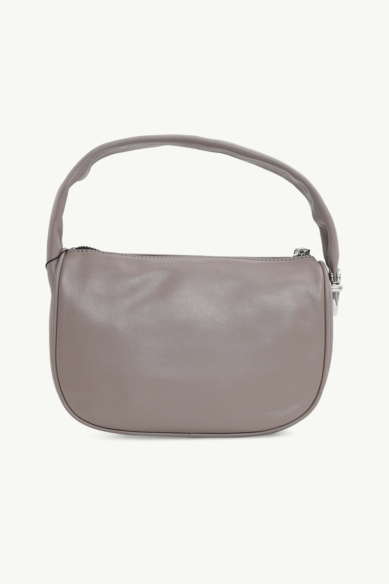 MARC JACOBS Mini The Pushlock Hobo Bag in Cement Leather 1