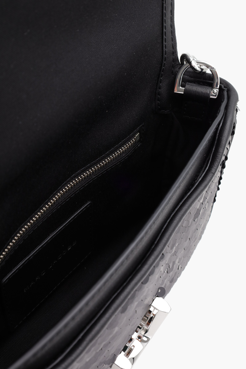 MARC JACOBS The Sequin J Marc Shoulder Bag in Black 3