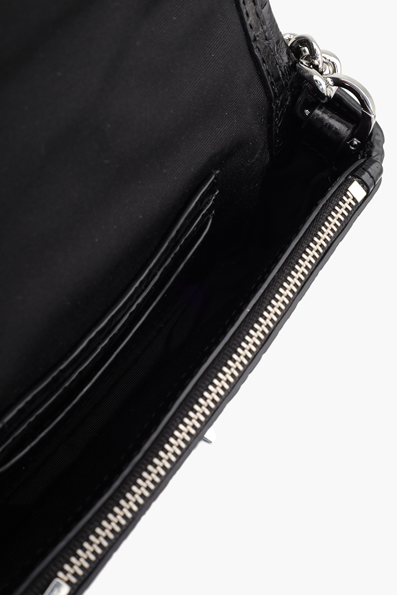 MARC JACOBS The J Marc Mini Shoulder Bag in Black Croc-Embossed Leather 3