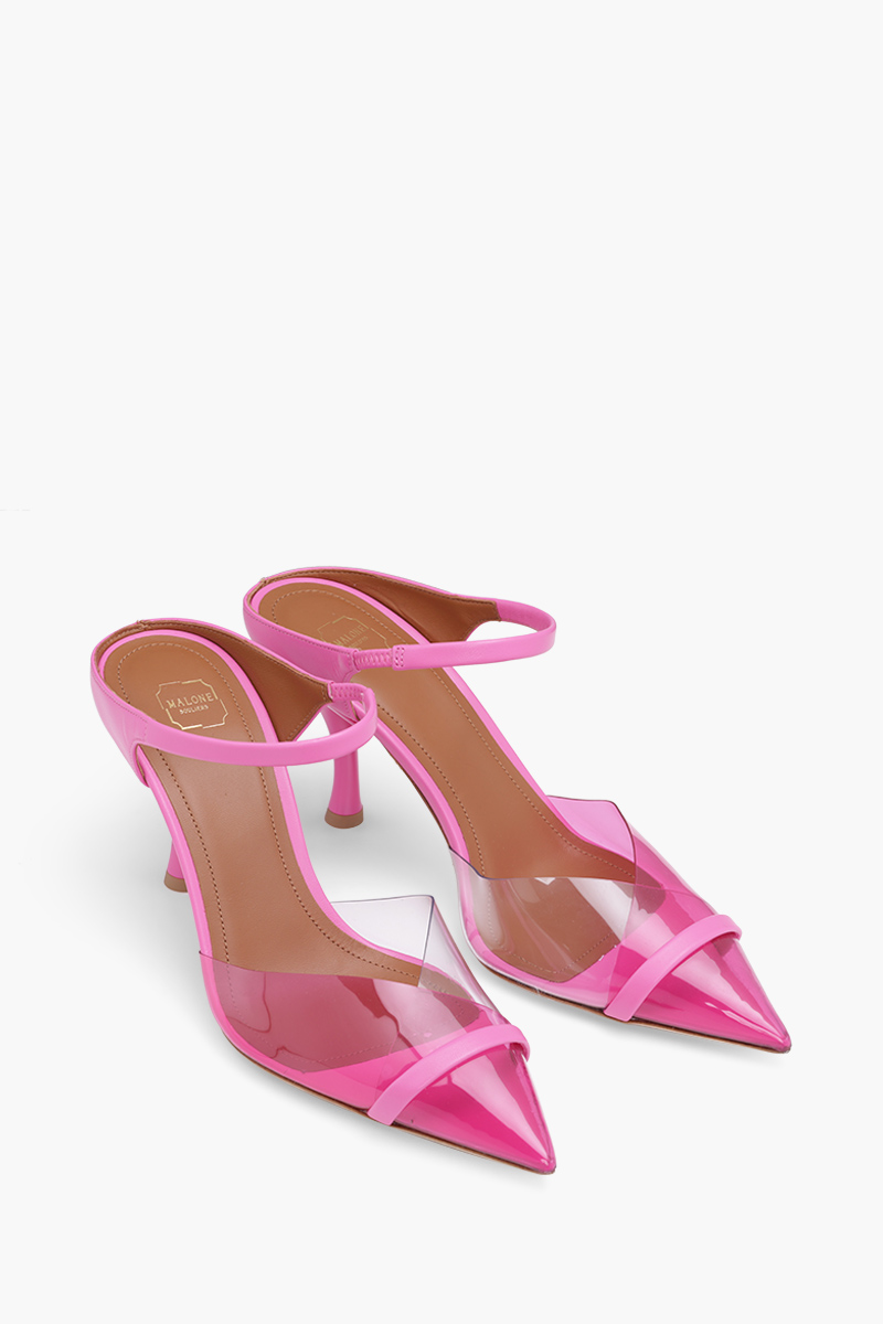 MALONE SOULIERS Iona Mules PVC 70mm in Fuchsia/Fuchsia 1