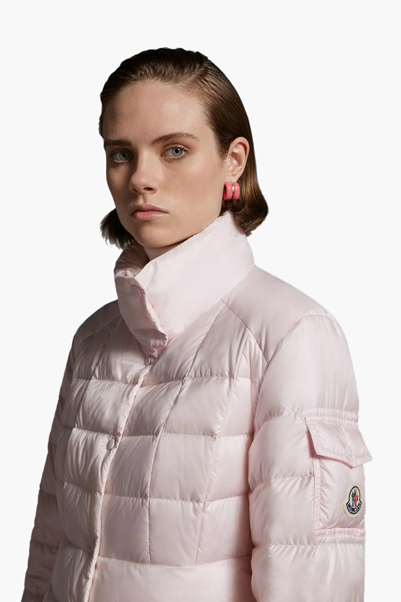 MONCLER Women Aminia Short Down Jacket in Pink 4