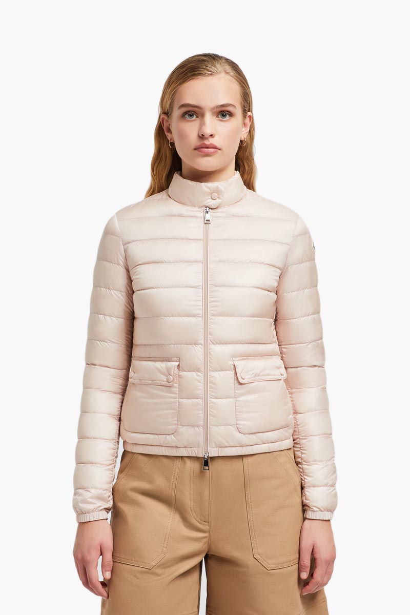 MONCLER Women Lans Short Down Jacket in Light Pink 1