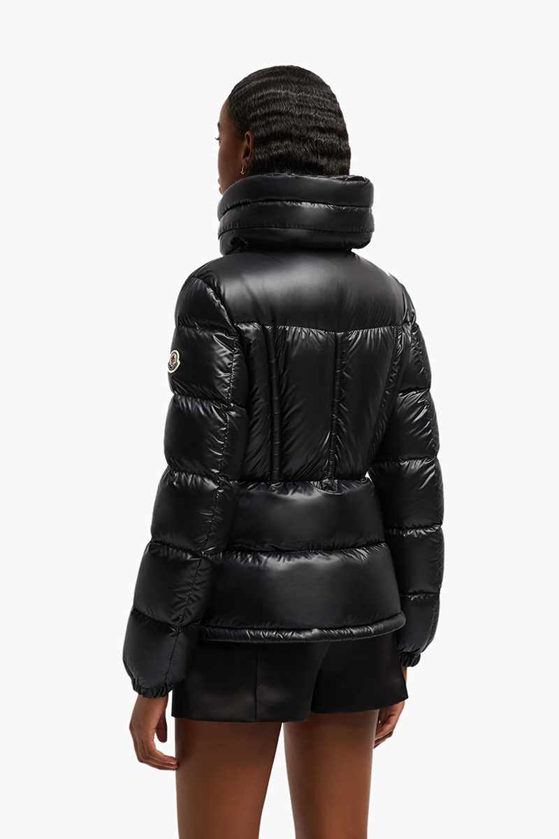 MONCLER Women Douro Hooded Short Down Jacket in Black Nylon 2