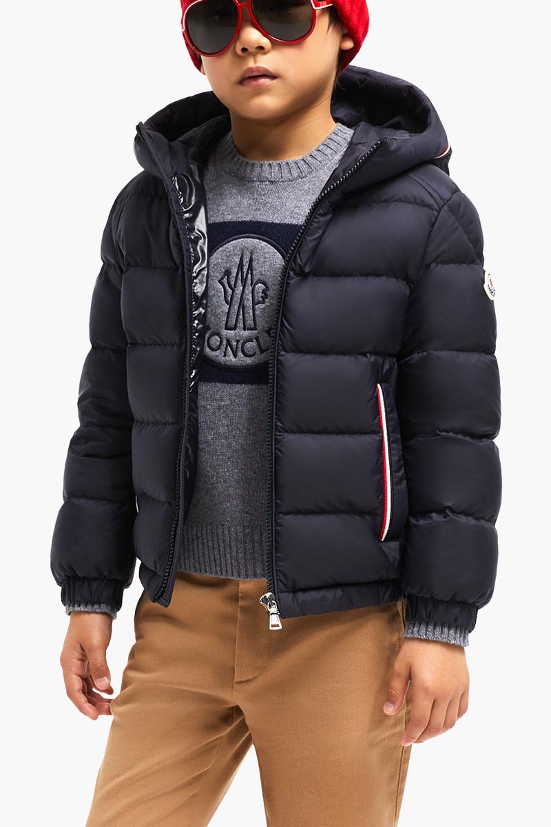 MONCLER Children Merary Down Jacket in Royal Blue with Hoodie 3