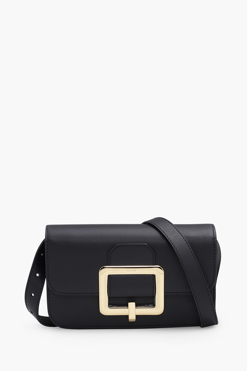 BALLY Janelle S Mini Belt Bag in Black Leather 0