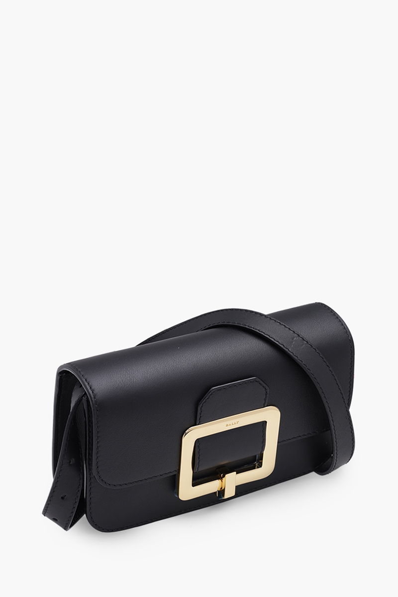 BALLY Janelle S Mini Belt Bag in Black Leather 2