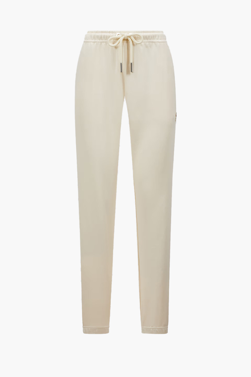 MONCLER Women Logo Patch Trackpants in White Cotton 0