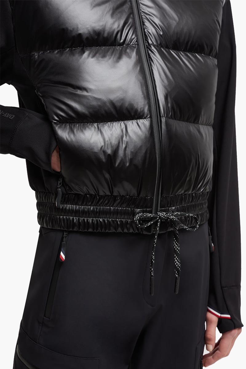 MONCLER Women Padded Zip-Up Jersey Cardigan in Black 3