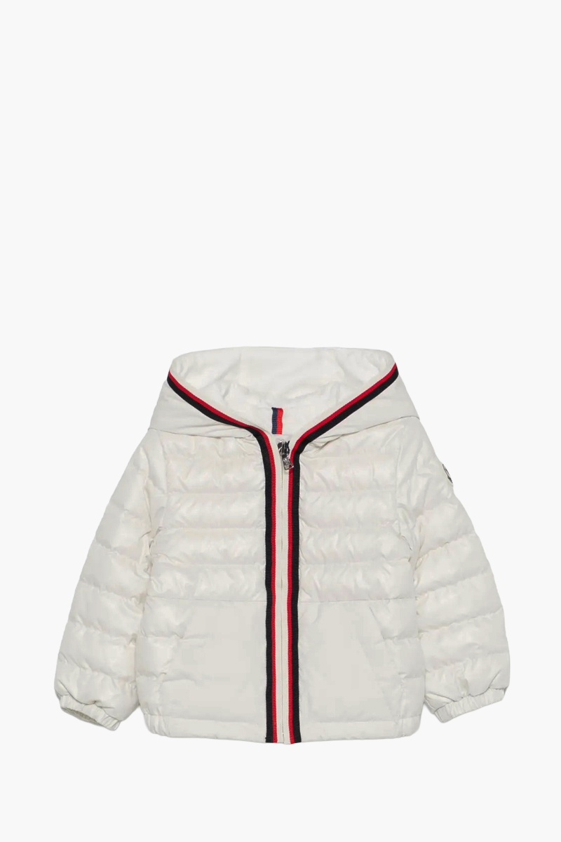 MONCLER Klaas Hooded Down Jacket in White Polyester 0