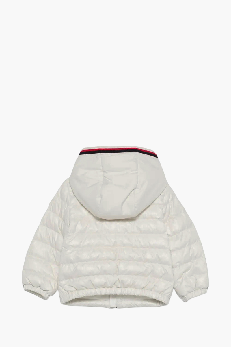 MONCLER Klaas Hooded Down Jacket in White Polyester 1