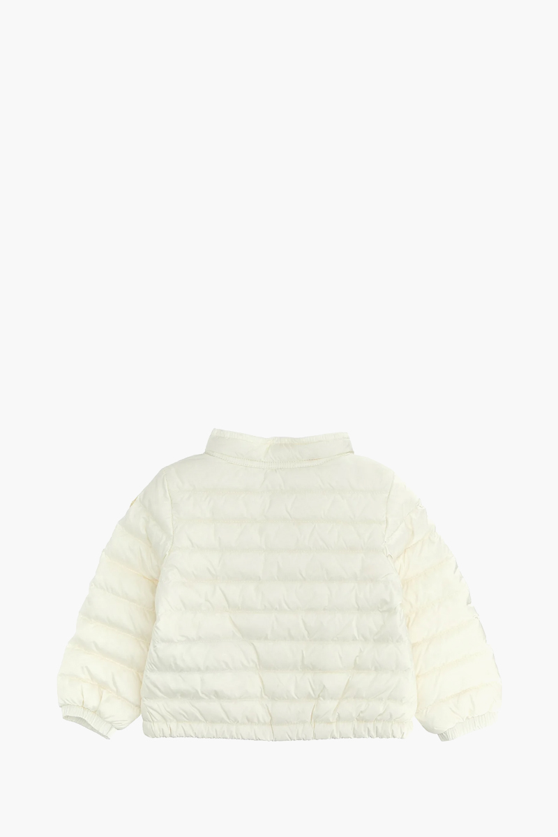 MONCLER Children Lans Down Jacket in White Recycled Longue Saison with Hoodie 1