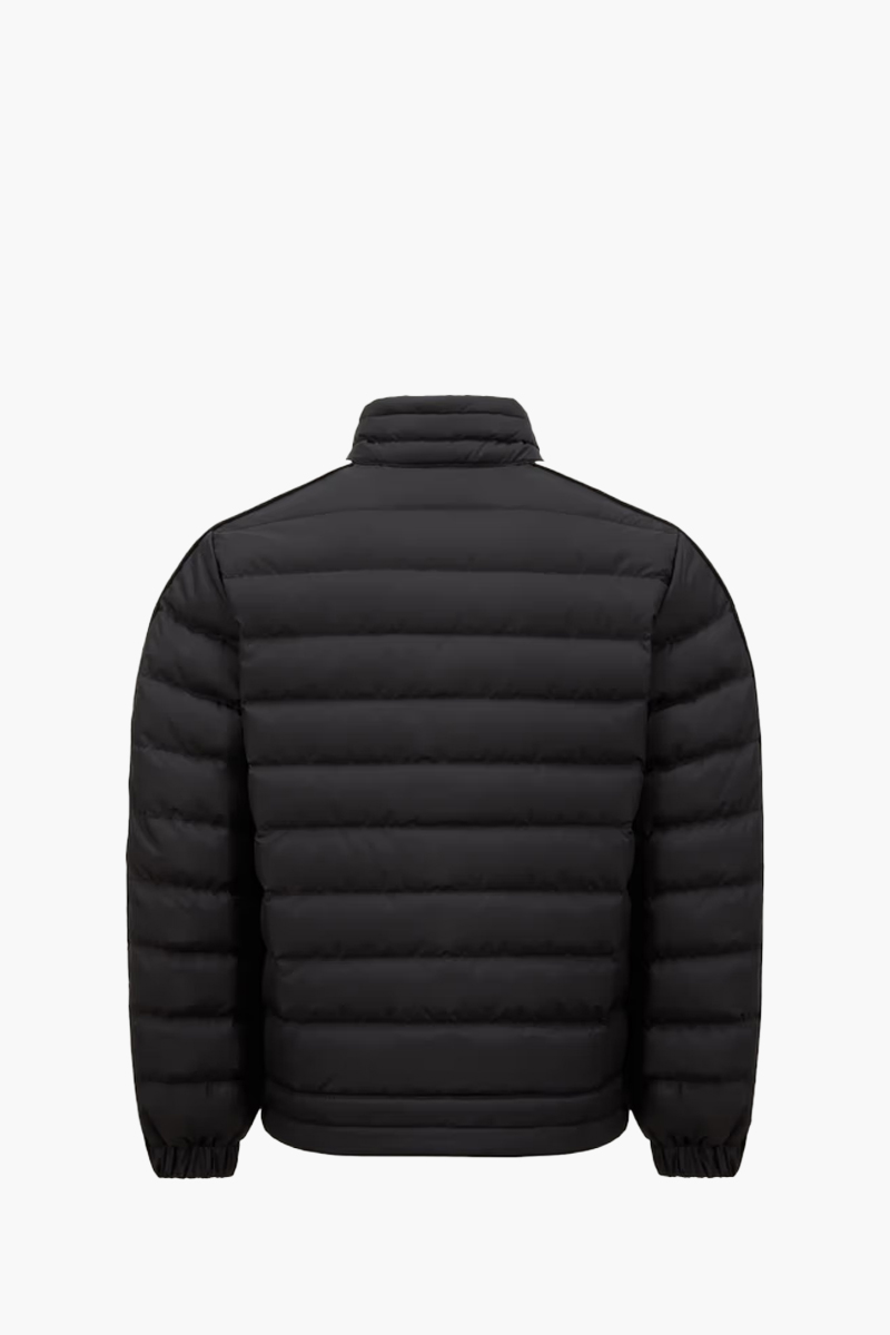 MONCLER Children Jacobus Down Biker Jacket in Black Recycled Polyester 2