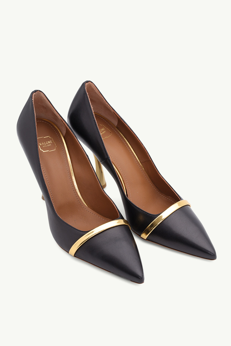 MALONE SOULIERS Karlie Pumps 90mm in Black/Gold 1