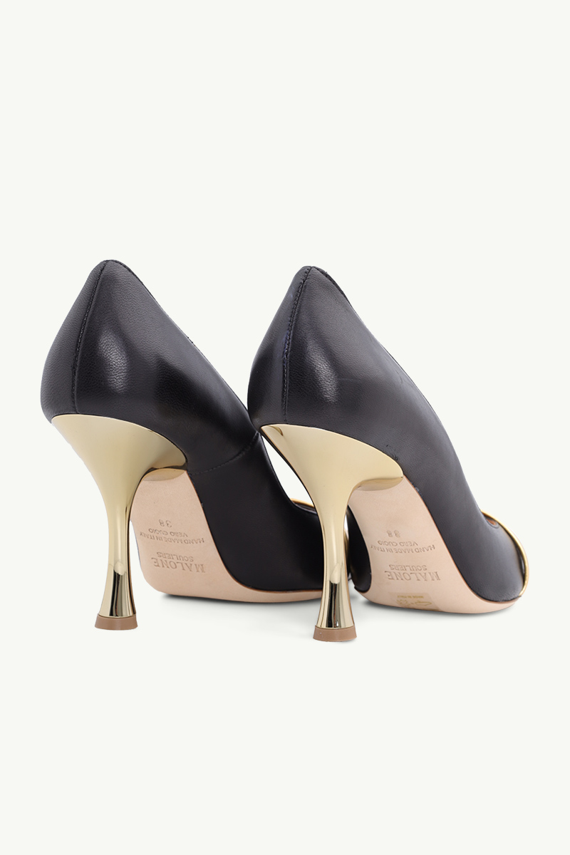 MALONE SOULIERS Karlie Pumps 90mm in Black/Gold 2