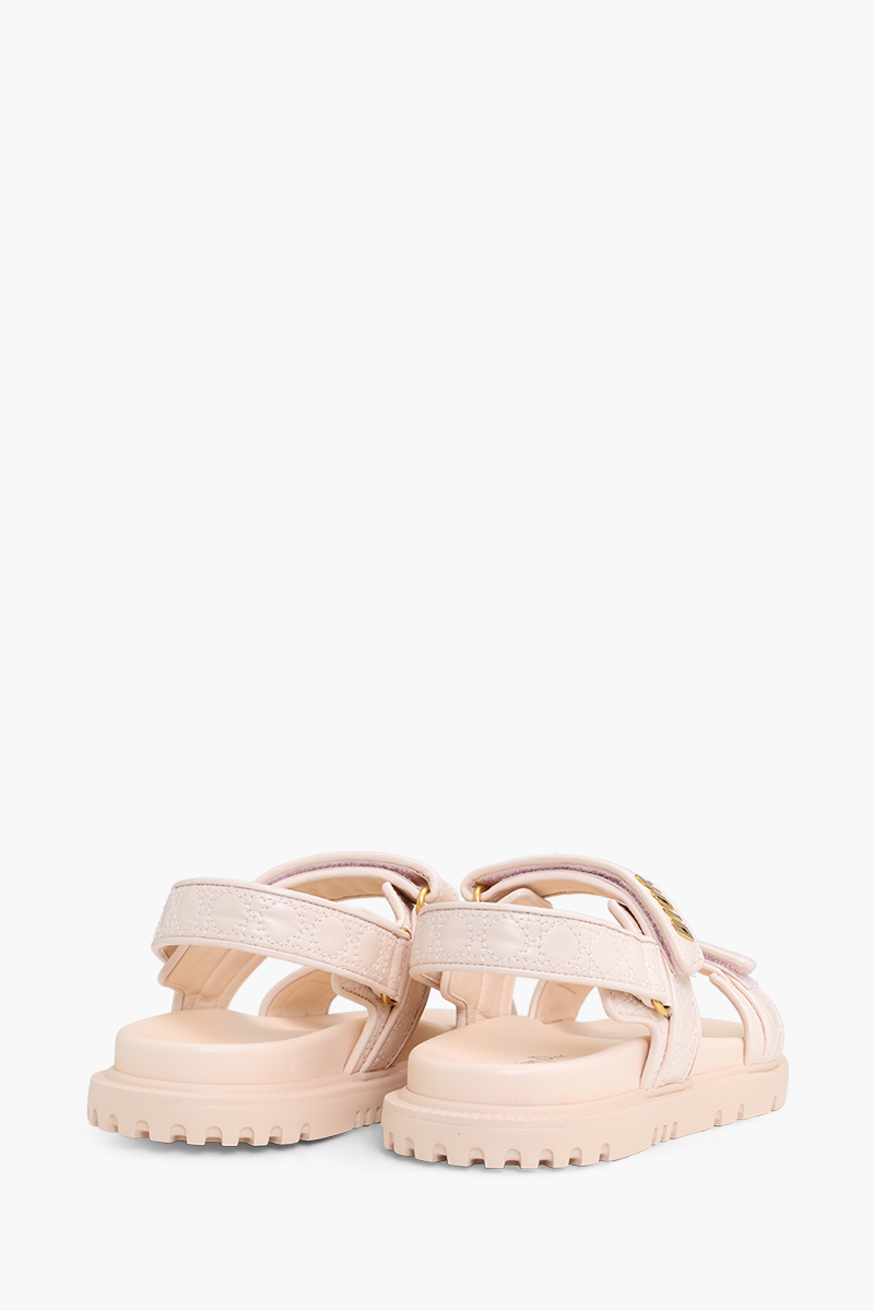 CHRISTIAN DIOR Dioract Sandal in Rose Quartz Quilted Cannage Calfskin 2