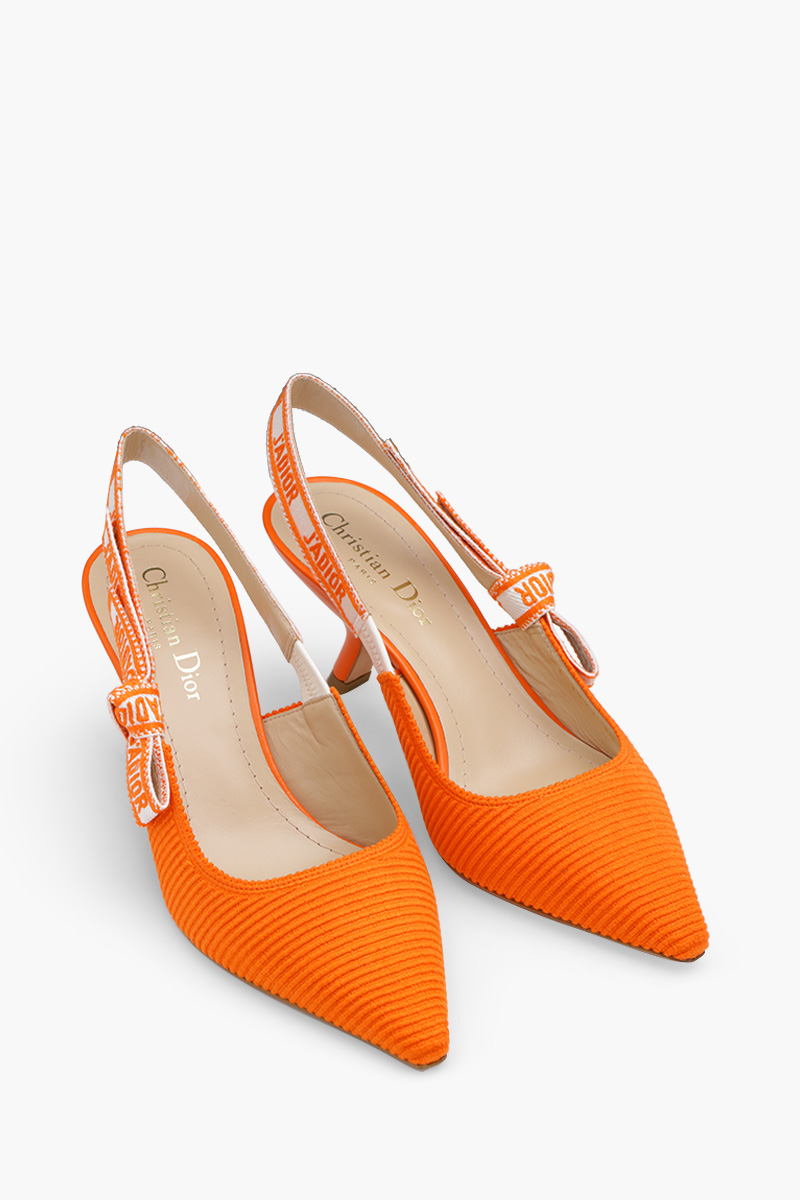 CHRISTIAN DIOR J'Adior Slingback Pumps 65mm in Orange Technical Fabric 1