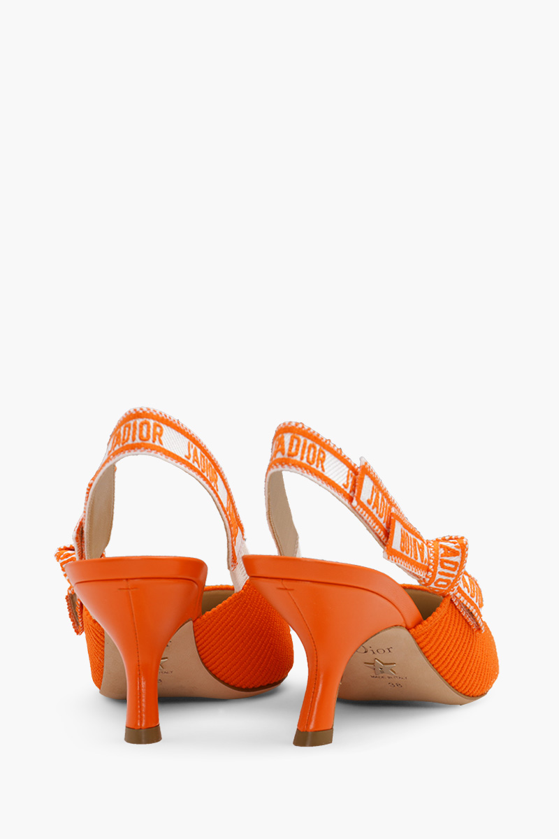 CHRISTIAN DIOR J'Adior Slingback Pumps 65mm in Orange Technical Fabric 2