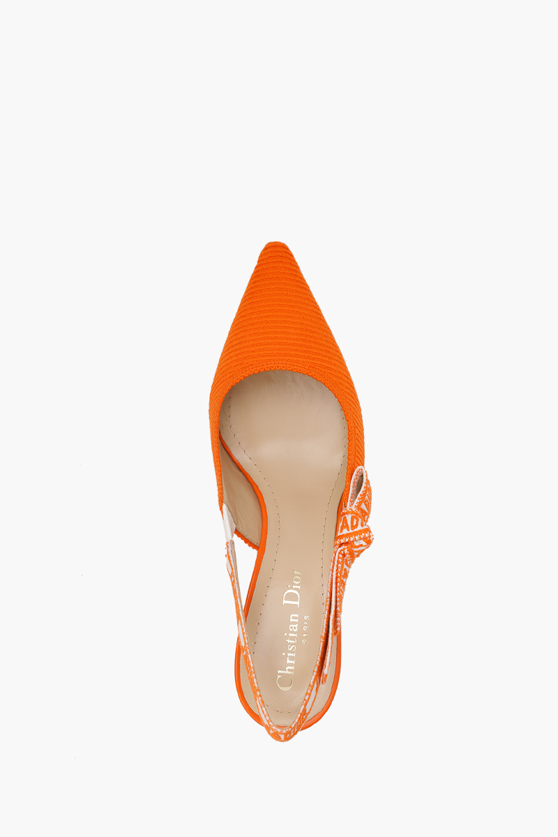 CHRISTIAN DIOR J'Adior Slingback Pumps 65mm in Orange Technical Fabric 3