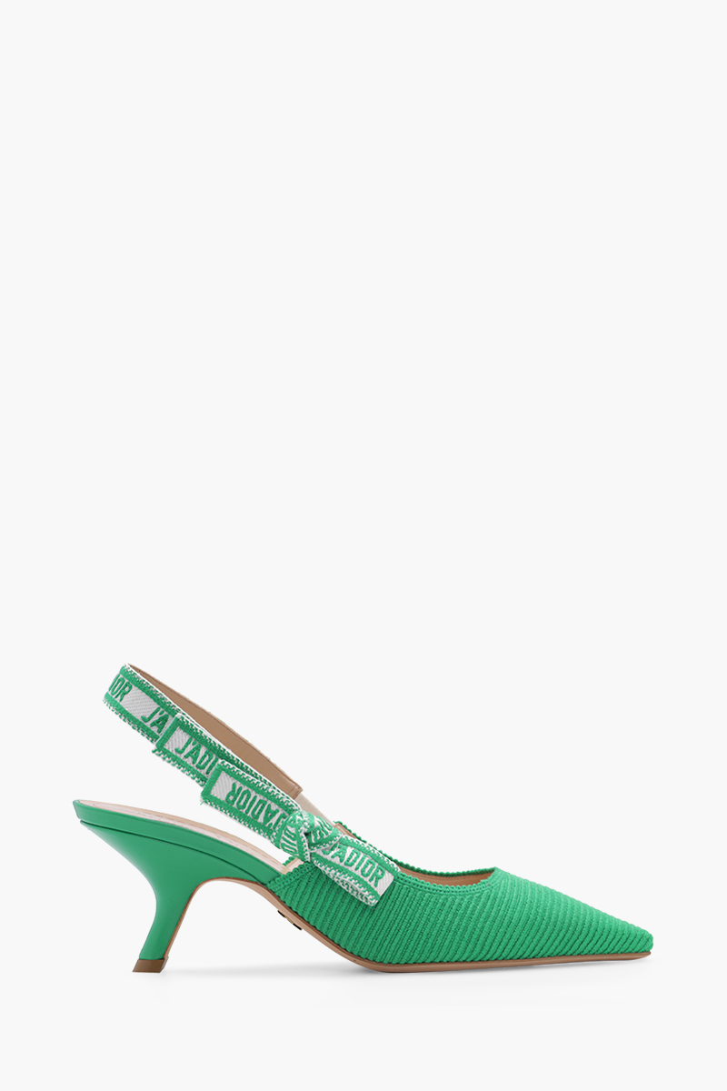 CHRISTIAN DIOR J'Adior Slingback Pumps 65mm in Green Technical Fabric 0