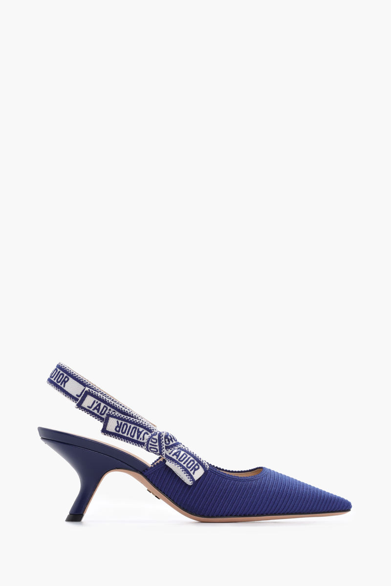 CHRISTIAN DIOR J'Adior Slingback Pumps 65mm in Royal Blue Technical Fabric 0