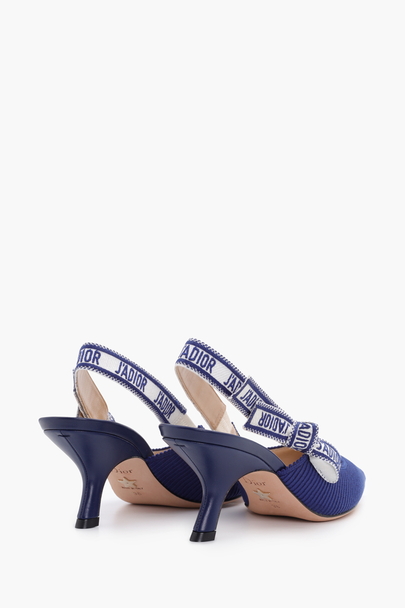 CHRISTIAN DIOR J'Adior Slingback Pumps 65mm in Royal Blue Technical Fabric 2