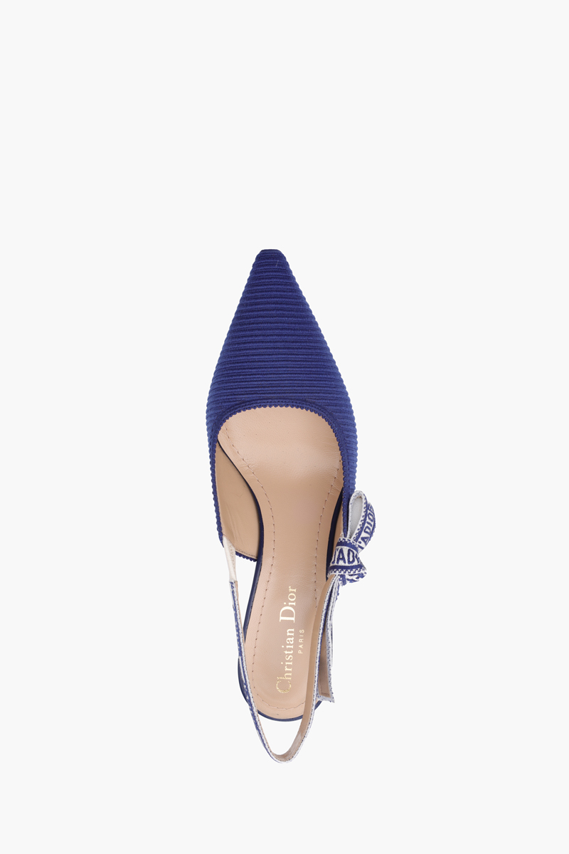 CHRISTIAN DIOR J'Adior Slingback Pumps 65mm in Royal Blue Technical Fabric 3