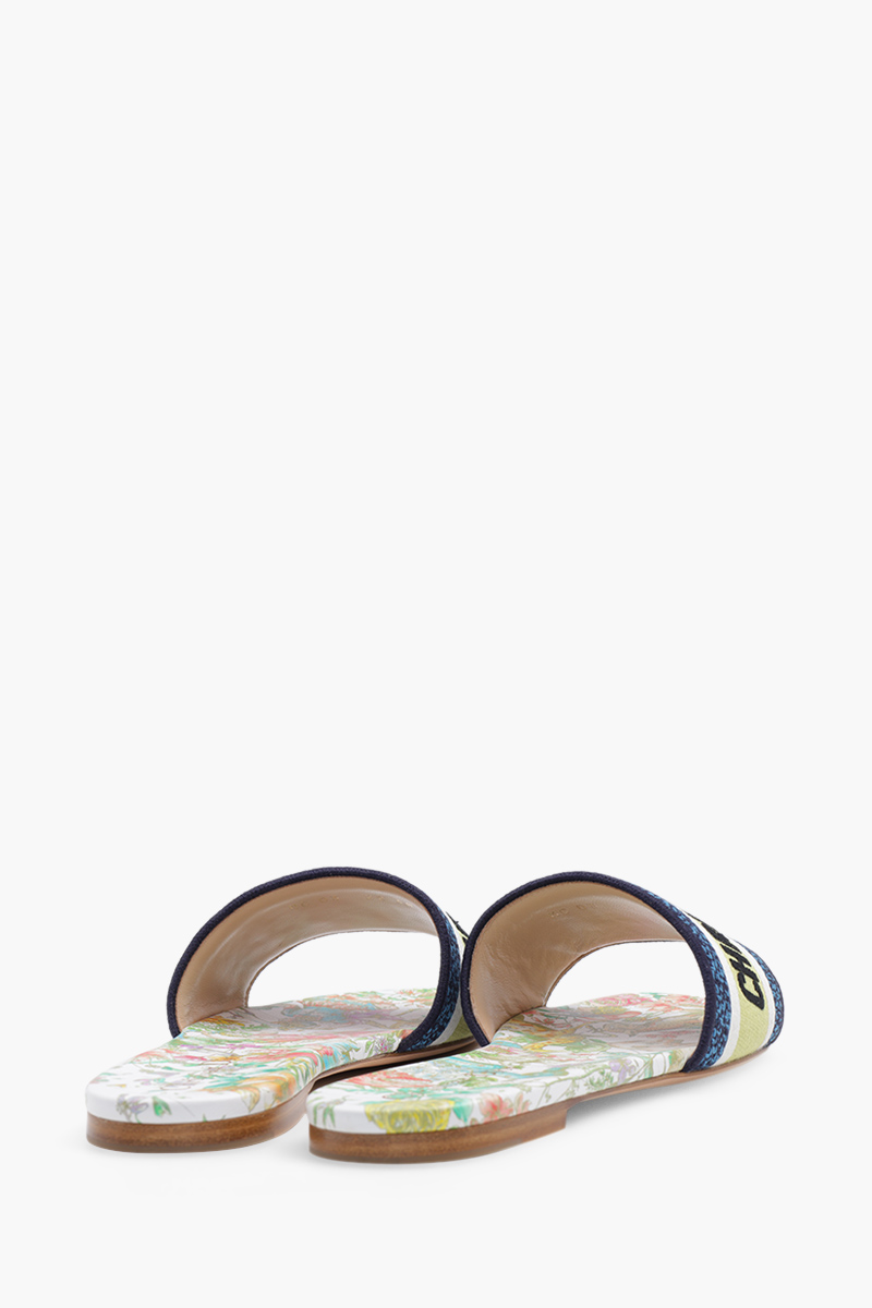 CHRISTIAN DIOR Dway D-Constellation Embroidered Mules in White Multicolor 2