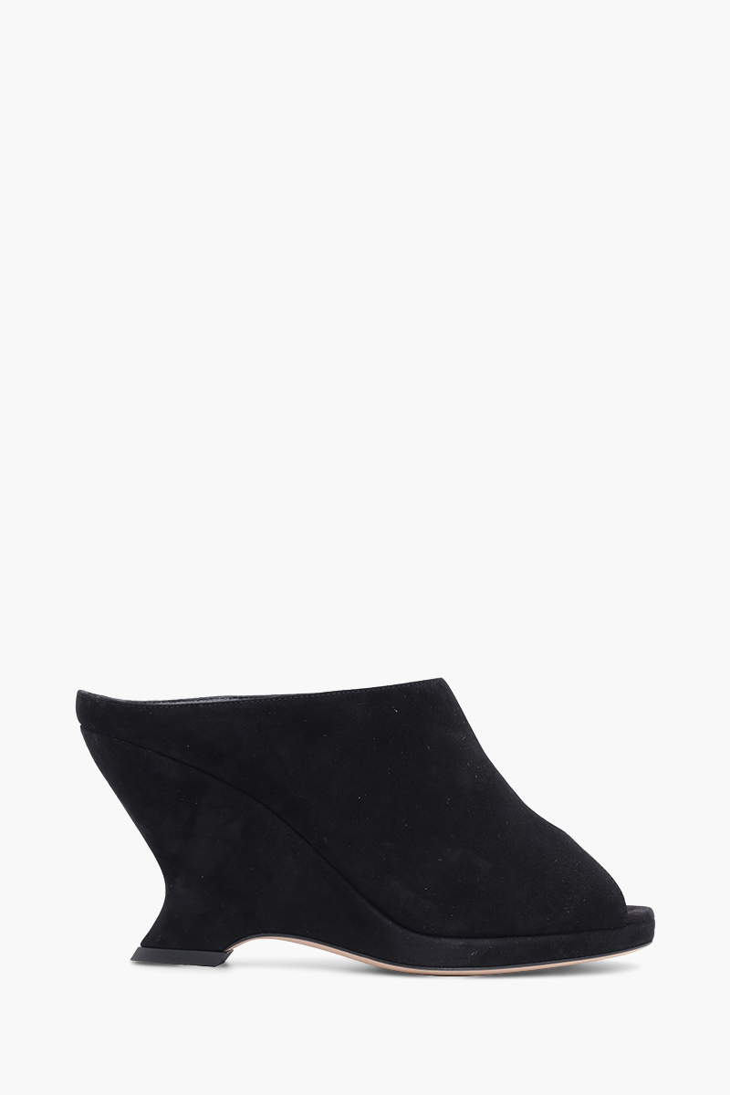 CHRISTIAN DIOR Absolu Open Toe Sandals 90mm in Black Suede 0