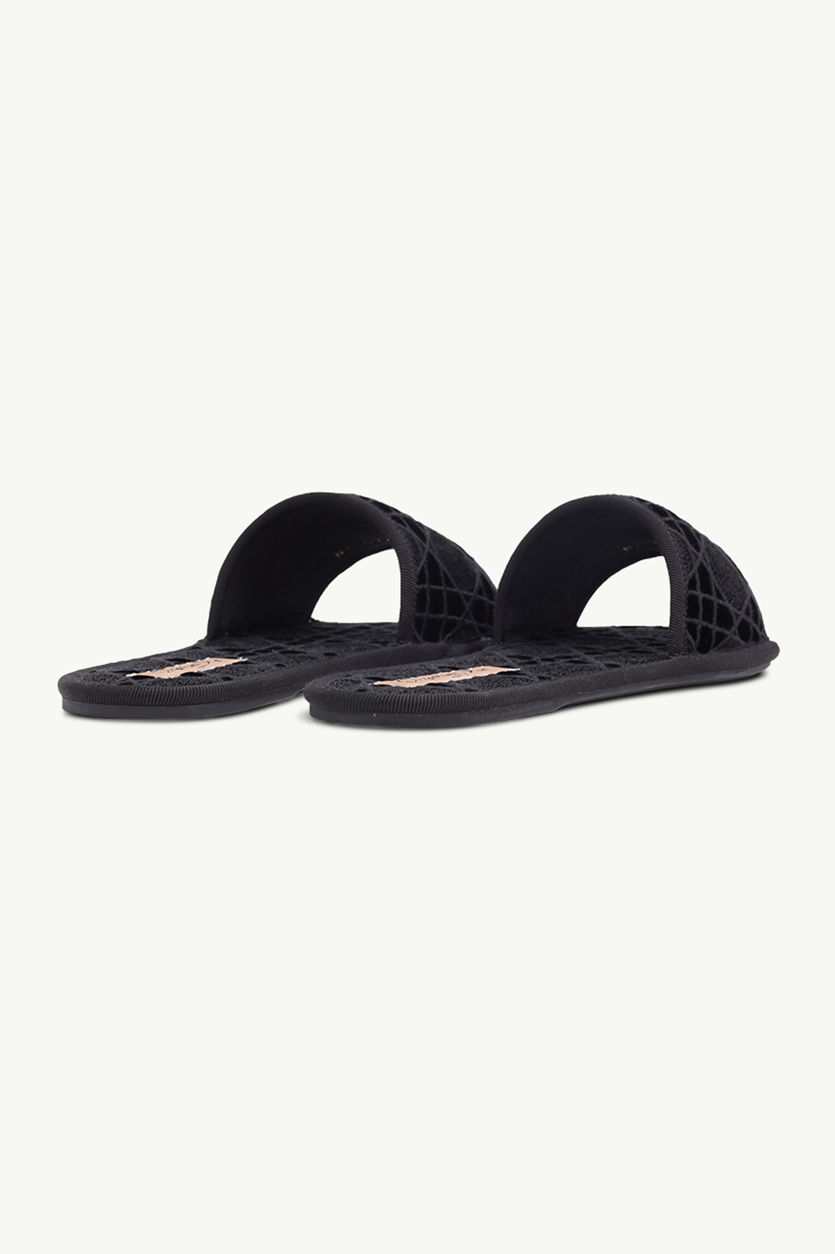 CHRISTIAN DIOR Chez Moi Slide in Black Cannage Embroidered Velvet 2